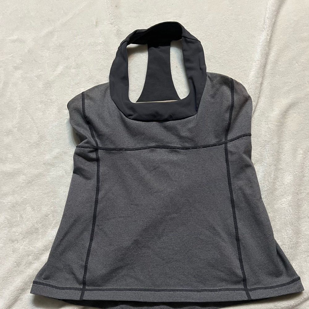 Grey Lululemon Scoop Neck T back Top